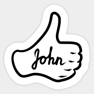 Men name John Sticker